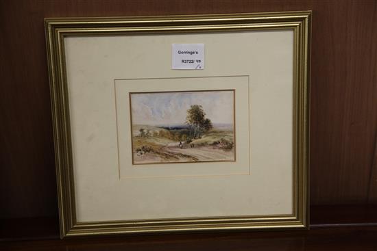 19th century English School A View of Pontypridd and a watercolour Near Busted 6 x 9in. and 3.5 x 5in.